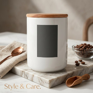 Personalized 2x3 Charcoal Grey FoodContainer Label