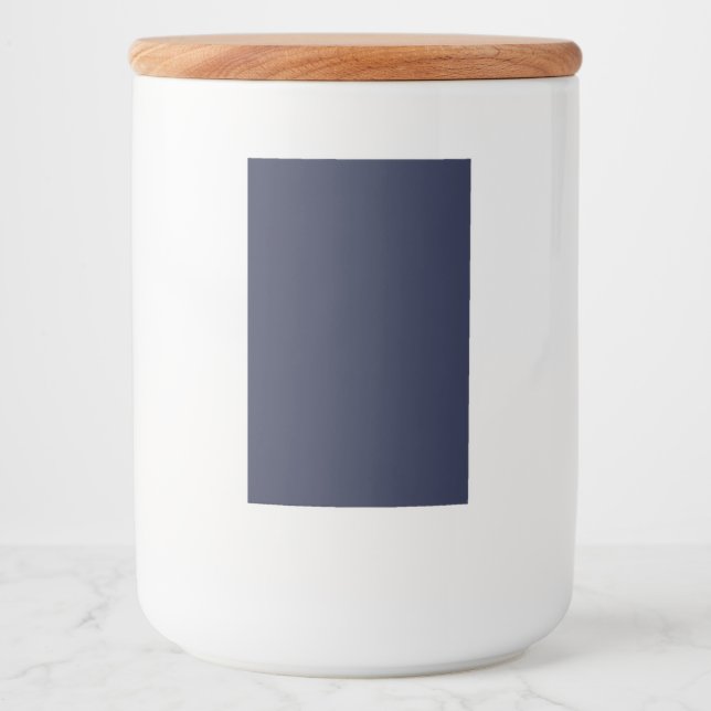 Personalized 2x3 Navy Blue Food Container Label (Front)