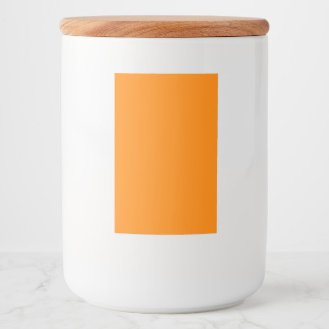 Personalized 2x3 Neon Orange Food Container Label (Front)