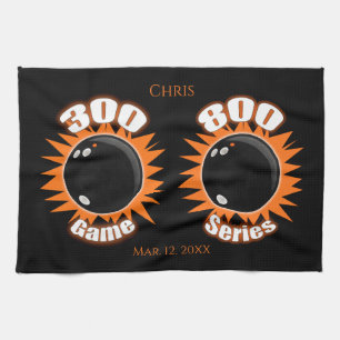 Personalized 300 Game & 800 Series Bowling Kitchen Towel