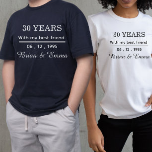 Personalized 30th Anniversary For Couple matching T-Shirt