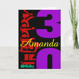 Personalized 30th Birthday POP Greeting Card