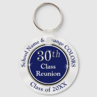 Personalized 30th Class Reunion Gifts, Navy Blue