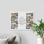 Personalized 32 Photo Collage Custom Quote Faux Canvas Print<br><div class="desc">Create your own custom quote canvas wall art. Features 32 of your favourite pictures and personalized text in vintage typewriter typography.</div>