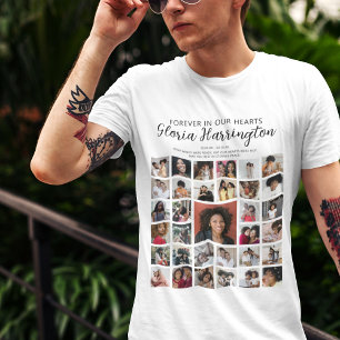 Personalized 33 Photo Collage Memorial T-Shirt