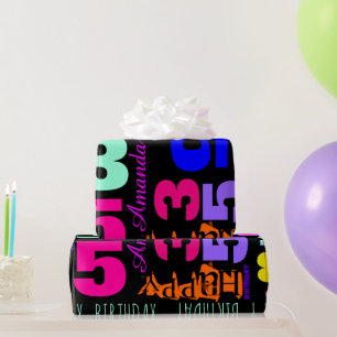 Personalized 35th Birthday POP Wrapping Paper