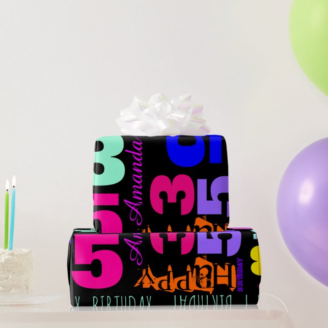 Personalized 35th Birthday POP Wrapping Paper (Party Gifts)