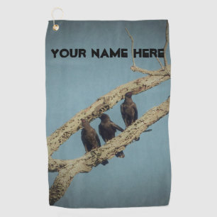 Personalized 3 Crows Golf Towel