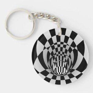 Personalized 3-D Optical Illusion Acrylic Keychain