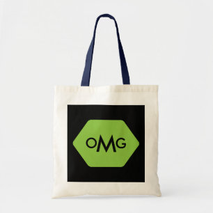 Personalized 3 letter monogram blue green bag