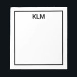 Personalized 3 Letter Monogram Notepad<br><div class="desc">Personalized 3 Letter Monogram Notepad</div>