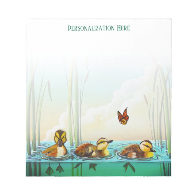 Personalized 3 Little Baby Ducks Notepad (Front)