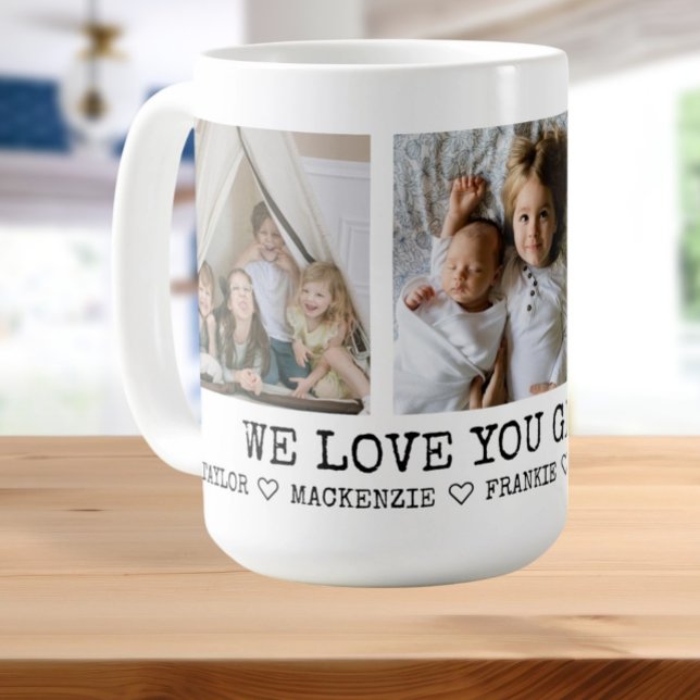 Personalized 3 Photo and Love Heart Detail Text Coffee Mug (Personalized 3 Photo and Love Heart Detail Text Coffee Mug
by Ricaso. Great photo gift keepsake idea)