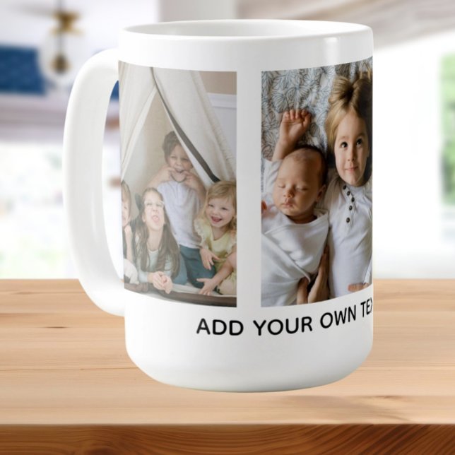 Personalized 3 Photo and Text Coffee Mug (Personalized 3 Photo and Text Coffee Mug by Ricaso. Keepsake photograph gift ideas )
