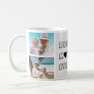 Personalized 3 Photo Best Mom Ever Coffee Mug