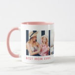 Personalized 3-photo 'Best Mom Ever' Mug<br><div class="desc">Personalize this modern, elegant mug with 3 photos of you and your mom and any text you like to create a beautiful gift that she will treasure. It makes a great Mother's Day or birthday gift. Tip: Try to use photos with similar colours to make this design really pop. If...</div>