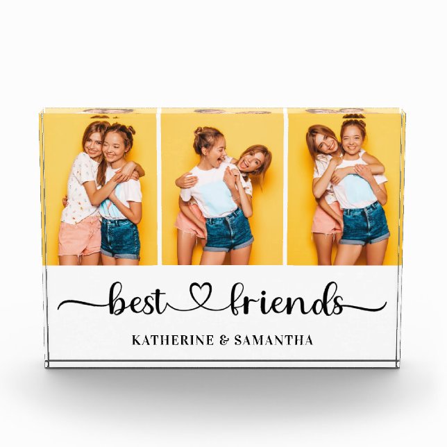 Personalized 3 Photo Collage Best Friends Forever (Front)