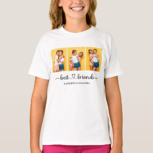 Personalized 3 Photo Collage Best Friends T-Shirt