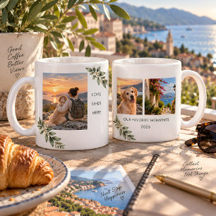 Personalized 3 Photo Collage Favourite Moments Coffee Mug