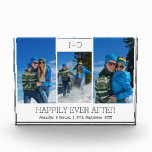 Personalized 3 Photo Collage Monogrammed Wedding Block<br><div class="desc">Personalized 3 Photo Collage Monogrammed Wedding Photo Block.</div>