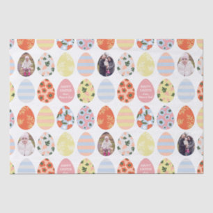 Personalized 3 Photo Easter Eggs Tissue Paper