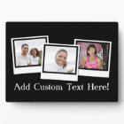 Personalized 3-Photo Snapshot Frames Custom Colour
