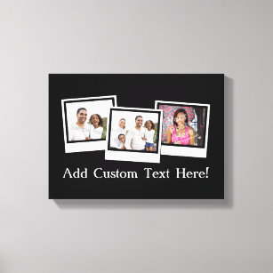 Personalized 3-Photo Snapshot Frames Custom Colour Canvas Print