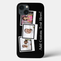 Personalized 3-Photo Snapshot Frames Custom Colour