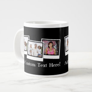 Personalized 3-Photo Snapshot Frames Custom Colour Large Coffee Mug