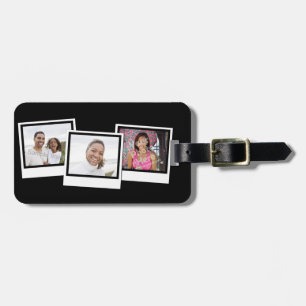 Personalized 3-Photo Snapshot Frames Custom Colour Luggage Tag