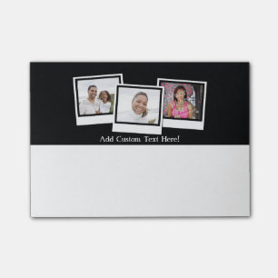Personalized 3-Photo Snapshot Frames Custom Colour Post-it Notes