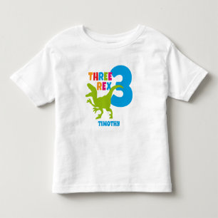 Personalized 3 Rex Toddler T-shirt