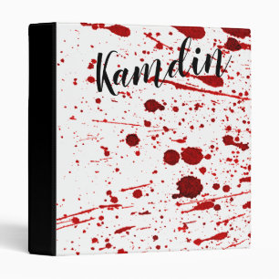 Personalized 3 Ring Scrapbook Blood Splatter Vampi Binder