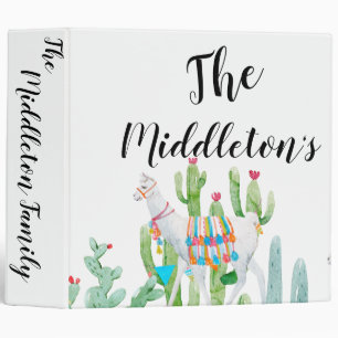 Personalized 3 Ring Scrapbook Boho Llama Bohemian Binder