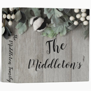 Personalized 3 Ring Scrapbook cotton plant berries Binder