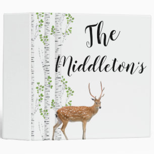 Personalized 3 Ring Scrapbook Deer Doe Buck Woodla Binder