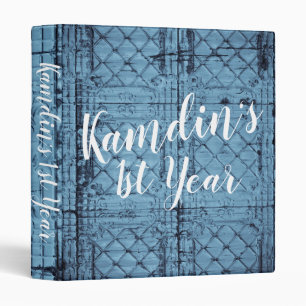 Personalized 3 Ring Scrapbook Rustic Tin Panel Cei Binder