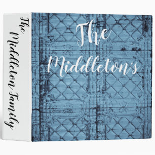 Personalized 3 Ring Scrapbook Rustic Tin Panel Cei Binder