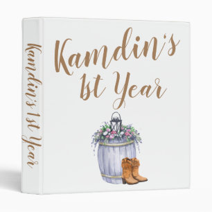 Personalized 3 Ring Scrapbook Summer Country Weddi Binder
