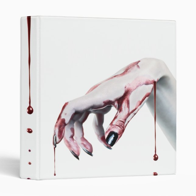 Personalized 3 Ring Scrapbook zombie blood drip va Binder (Front/Spine)