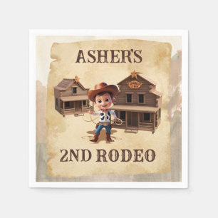 Personalized 3D Cowboy Western Rodeo Party Napkin