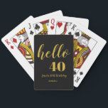 Personalized 40th Birthday Elegant Black and Gold  Playing Cards<br><div class="desc">Personalized 40th Birthday Elegant Black and Gold Playing Cards</div>