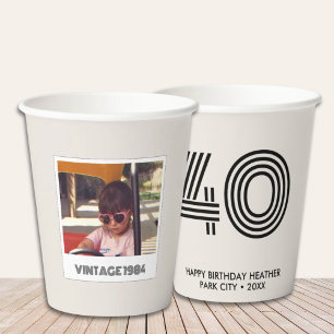 Personalized 40th Birthday Funny Decor Party Cups