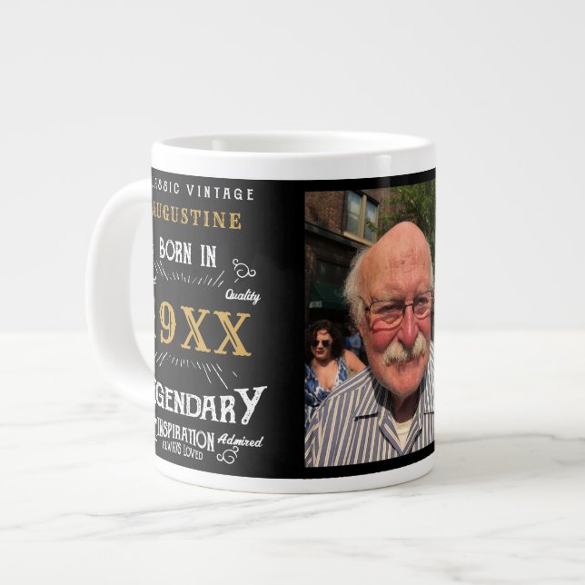 Personalized 40th Birthday Large Coffee Mug (Front Left)