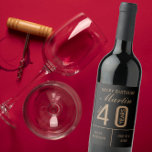 Personalized 40th Birthday milestone years Wine Label<br><div class="desc">Personalized Birthday Wine Label – Milestone Years Celebrate in style with this customizable birthday wine bottle label, perfect for marking any milestone year! Featuring the editable design “Happy Birthday [Name], Aged [Years], Aged to Perfection, One of a Kind”, this label makes a fun and unique addition to birthday parties, gifts,...</div>