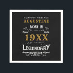Personalized 40th Birthday Napkin<br><div class="desc">Personalized 40th birthday paper napkins celebrating the "Birth Of A Legend". Add the name and details using our simple template. We also have a range of gifts and party supplies to match.</div>