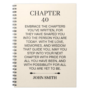 Personalized 40th Birthday Notebook