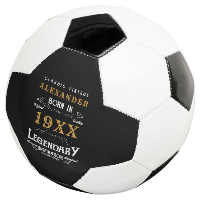 Personalized 40th Birthday Soccer Ball (Three Quarter)