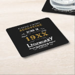 Personalized 40th Birthday Square Paper Coaster<br><div class="desc">Personalized 40th birthday paper coaster celebrating the "Birth Of A Legend". Add the name and details using our simple template. We also have a range of gifts and party supplies to match.</div>