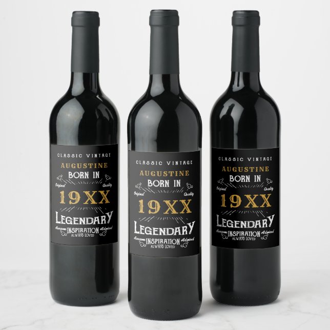 Personalized 40th Birthday Wine Label (Bottles)